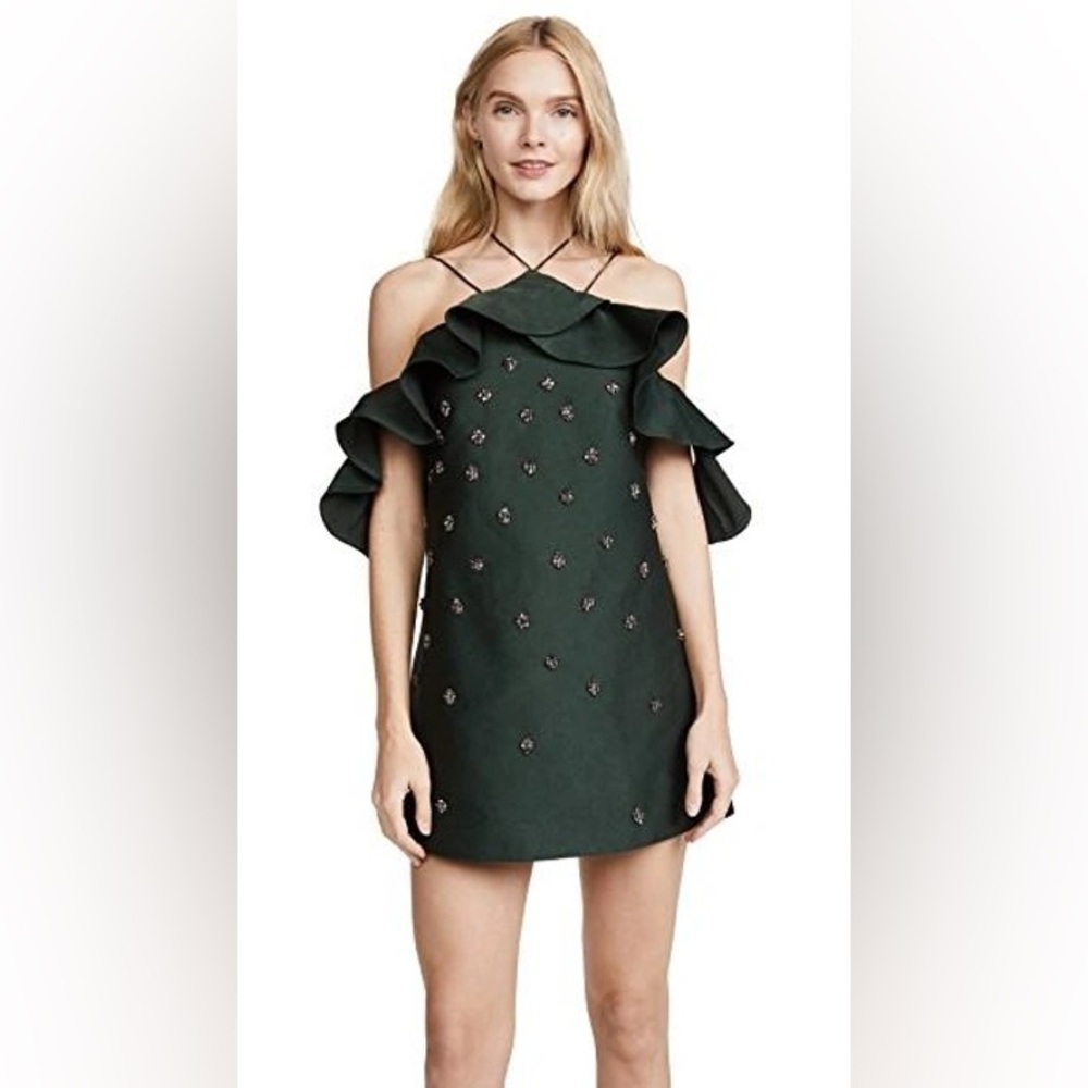 C/MEO Collective Assemble Embellished Forest Shift Dress Wedding Guest Size L